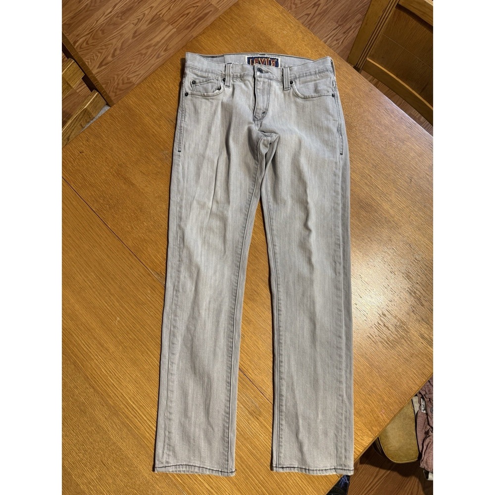 Levi's 511 Skinny Jeans Mens 30x30 Gray Stretch Denim Red Tab‎ Casual Pants